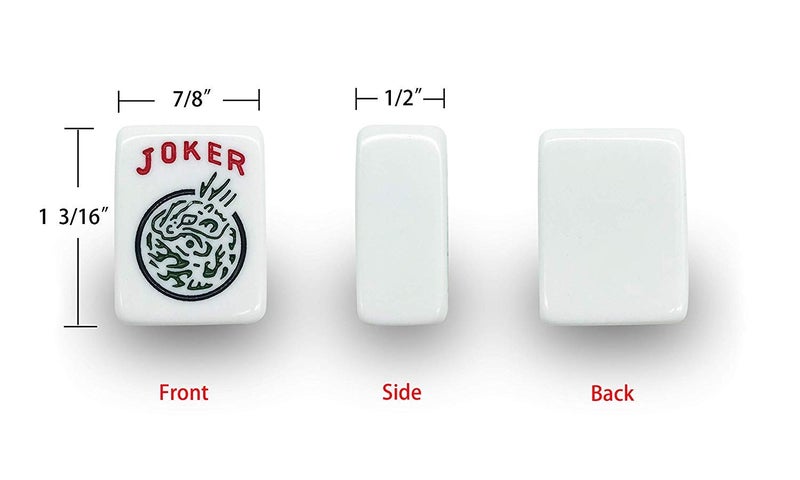 HNDTEK American Mahjong Set - Black Soft Bag - 166 White Engraved Tiles, 4 All-in-One Rack/Pushers Western Mah Jongg Game Set - Image 4